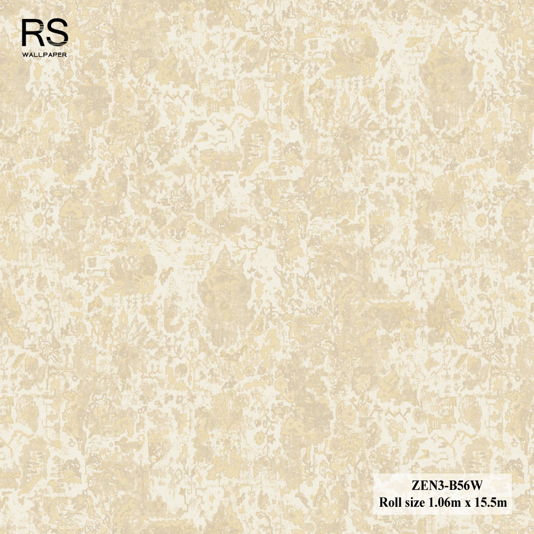 วอลเปเปอร์ สีพื้นน้ำตาลทอง ZEN3-B56W