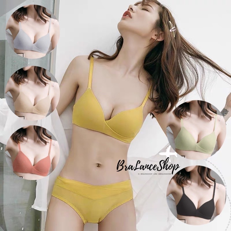 BLS✿6146 Setบรา+กกน. ชุดชั้นในแฟชั่น งานฟองบางมินิมอล