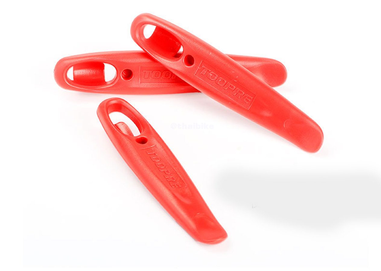 ที่งัดยางจักรยานแบบพลาสติก ชุดปะยาง TOOPRE งานดี แข็งแรง(สีแดง)