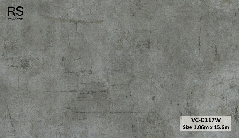 วอลเปเปอร์ลายปูนเปลือยคอนกรีต สีเทาปนน้ำตาล VC-D117W