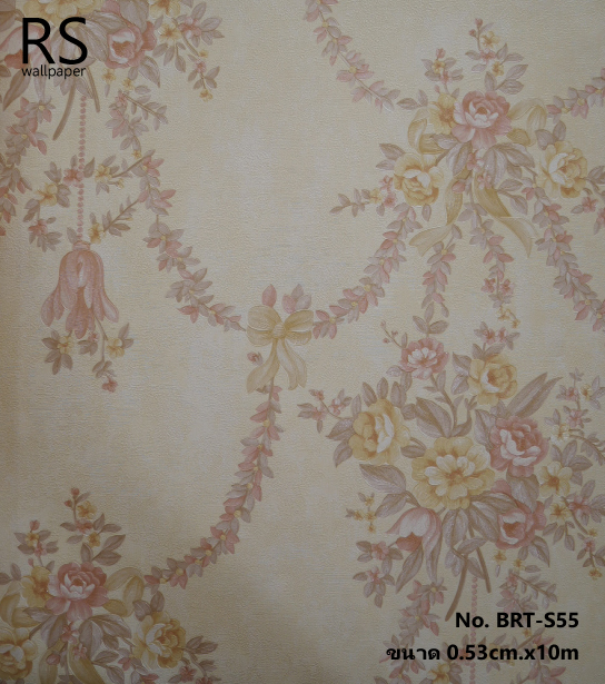 วอลเปเปอร์ ลายดอกไม้วินเทจ No.BRT-S55