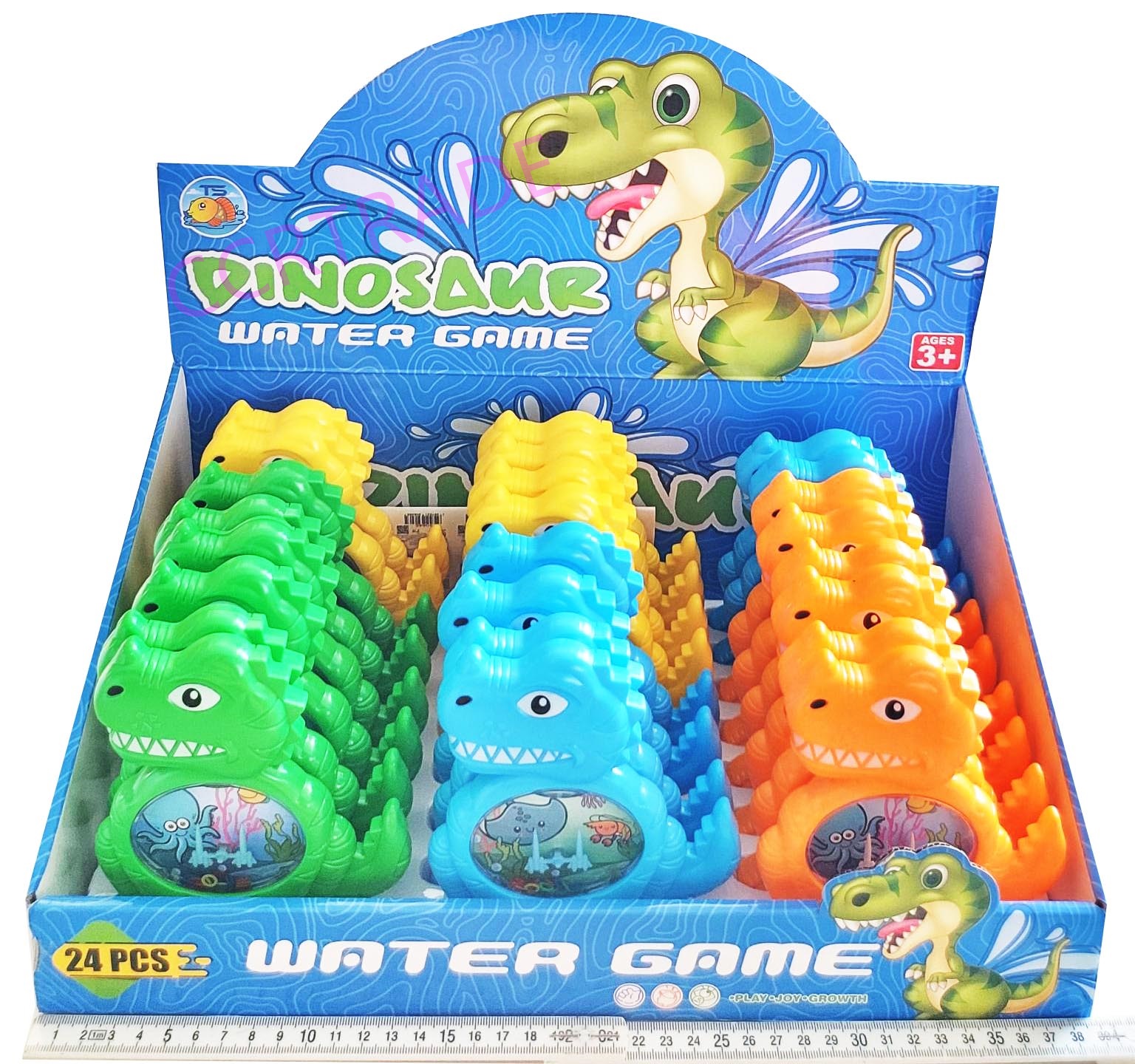 เกมส์กดน้ำไดโนเสาร์สีสด 12x14 ซม.(1x24)