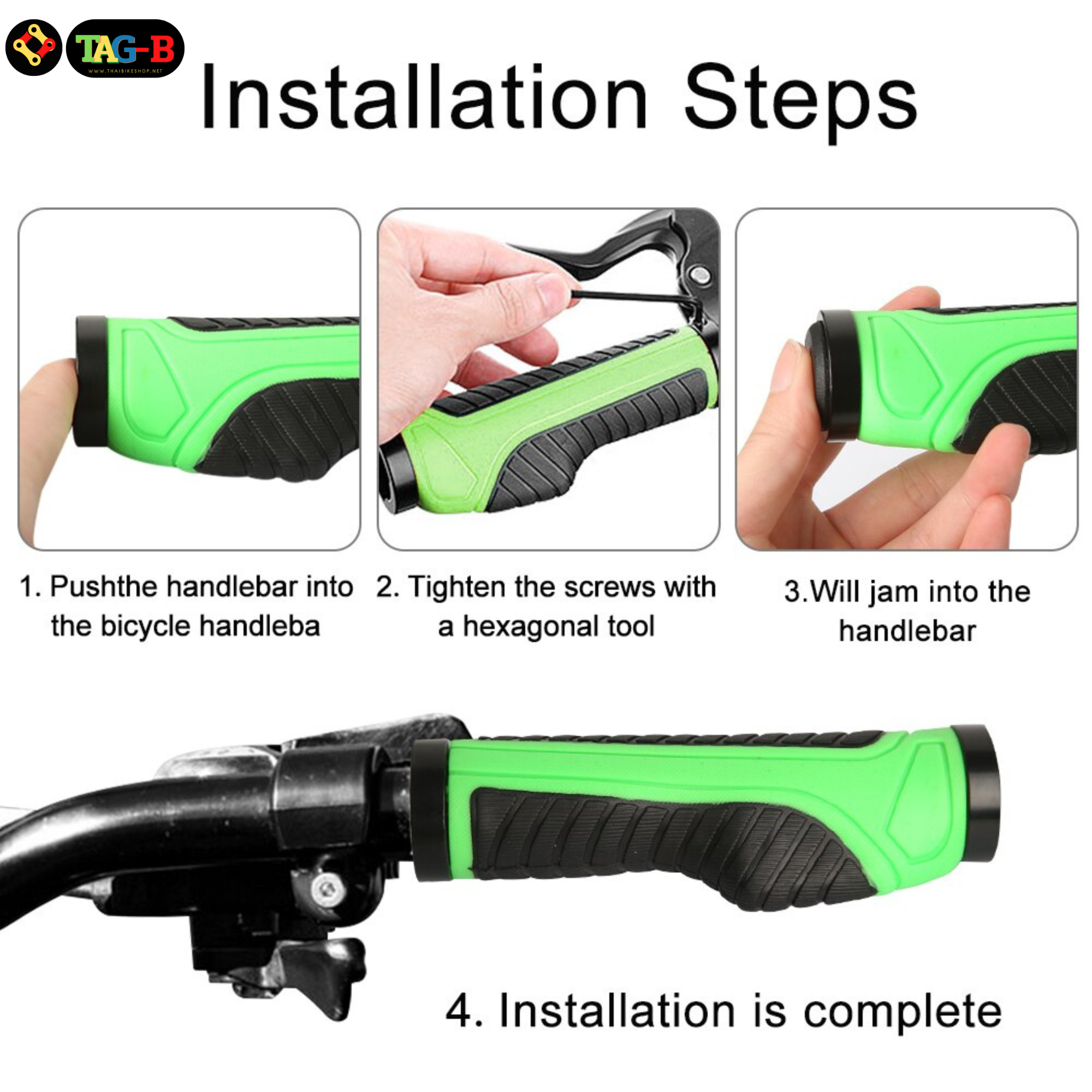 ปลอกแฮนด์จักรยานแบบรัด มีส่วนรองรับมือ SD พร้อมรัดสองชั้น