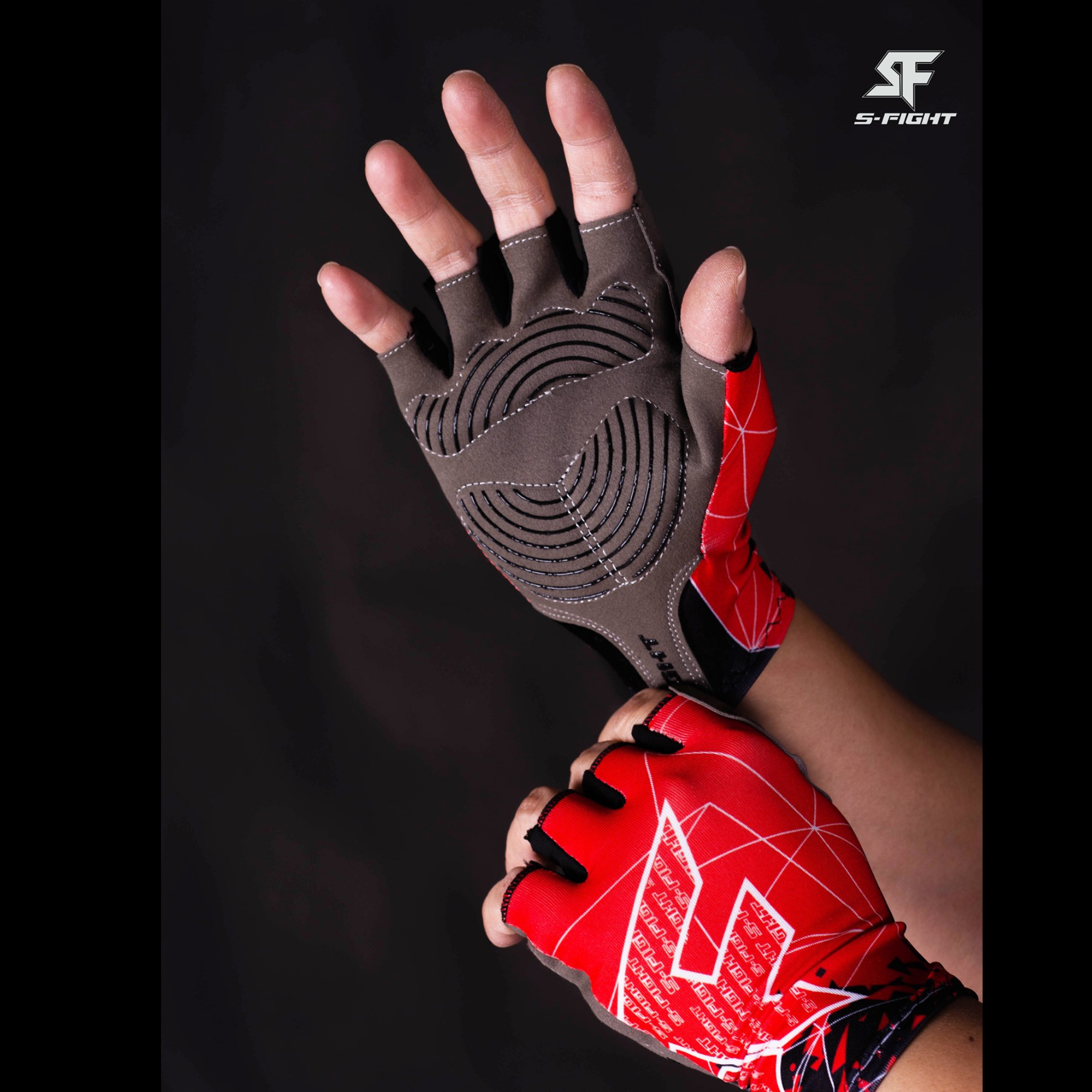 ถุงมือปั่นจักรยาน S-Fight รุ่น Sport Gloves เจลแท้ ผ้านุ่ม