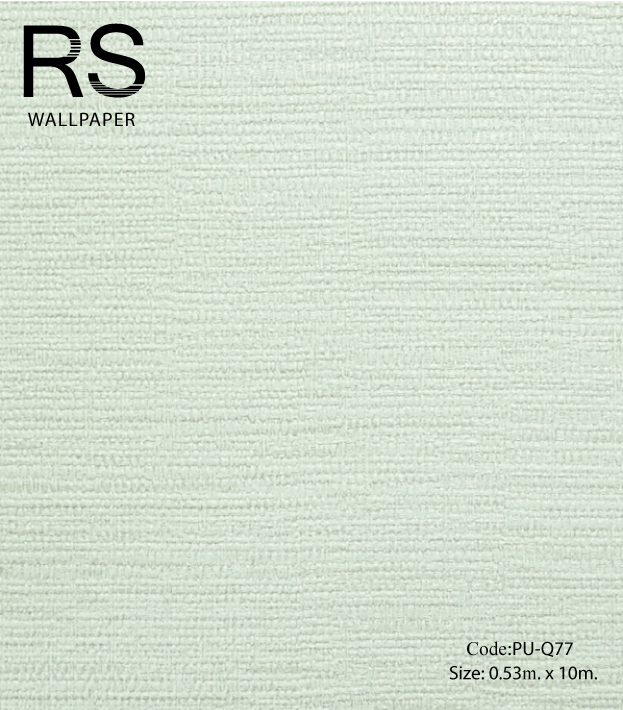 วอลเปเปอร์เทกเจอร์ผ้าโทนสีเขียวอมสีฟ้าอ่อน PU-Q77