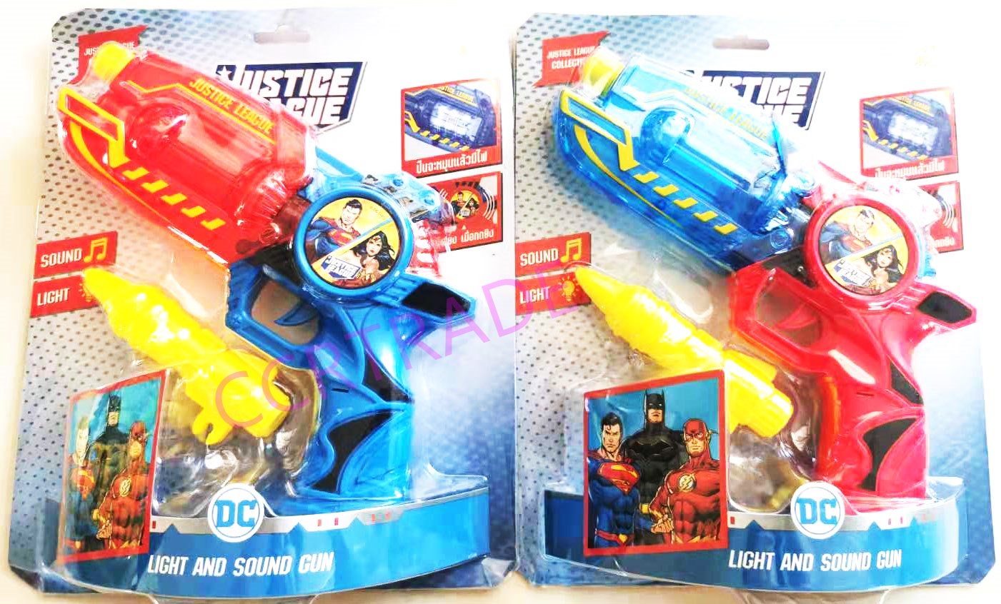 ปืนฮีโร่ DC มีเสียง มีไฟแผงครอบ 24x29 ซม.(ลิขสิทธิ์แท้)(1x3)