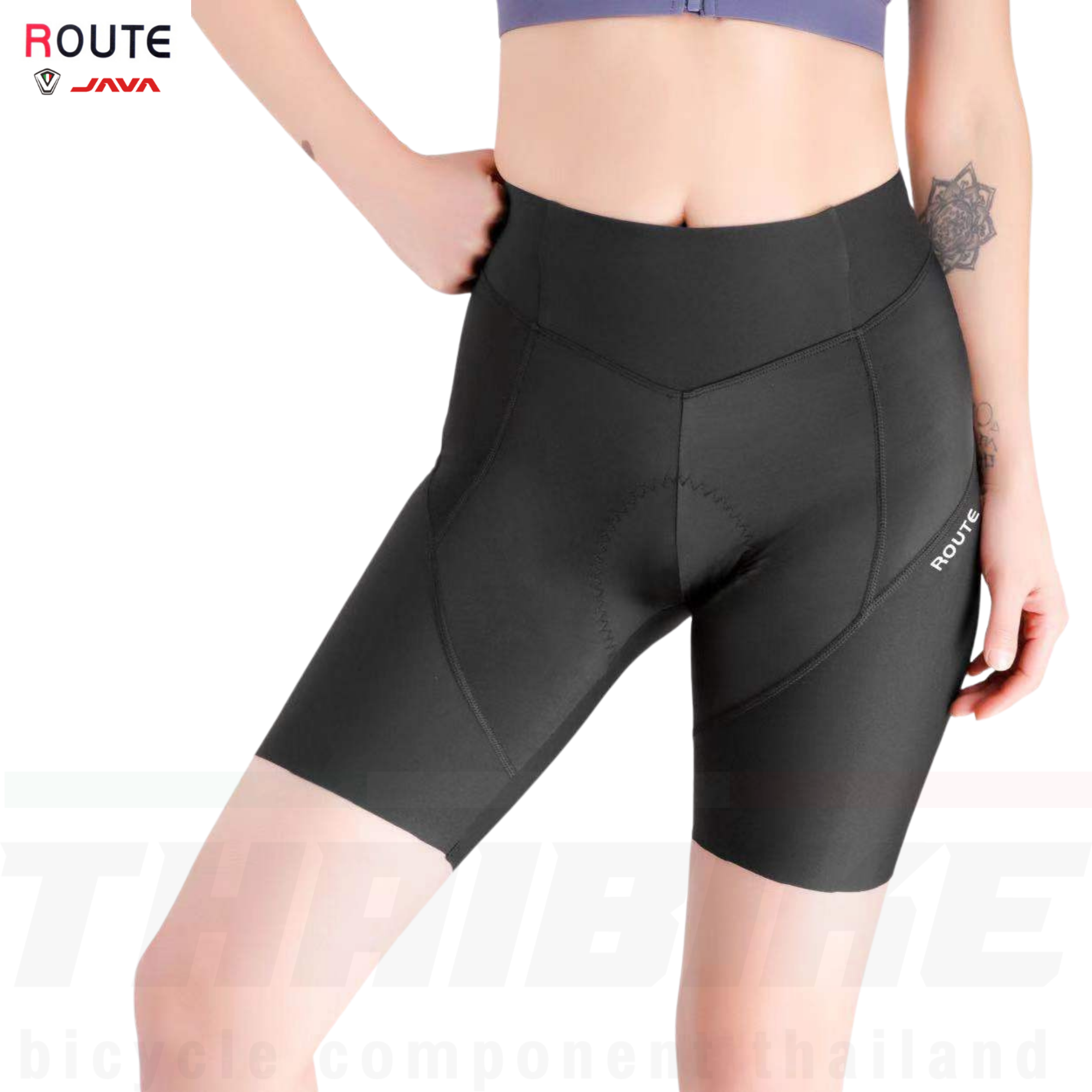 ผู้หญิง กางเกงปั่นจักรยานขาสั้นเป้าอิตาลี ยี่ห้อ Route by JAVA ของแท้ มีกล่อง