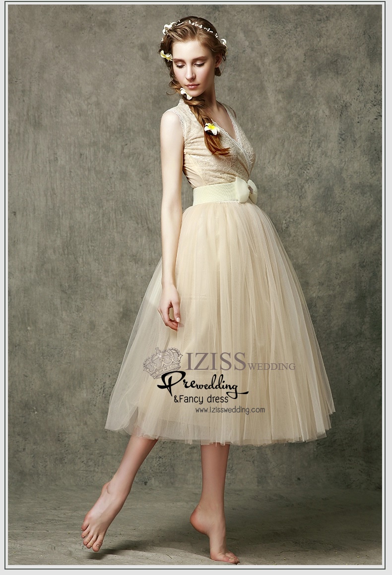 ฺBM0105 - พรีออเดอร์ ชุดเพื่อนเจ้าสาวราตรียาวสีครีม กระโปรงผ้ามุ้งสีหวานพาสเทล น่ารักมากๆค่ะ