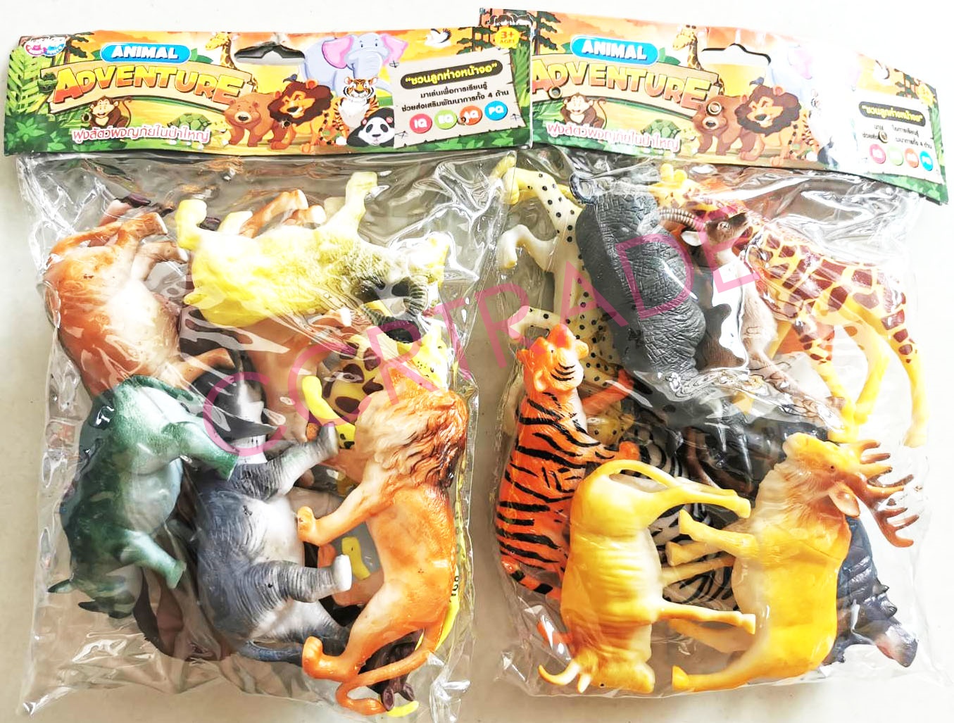 ชุดโมเดลเรียนรู้สัตว์ป่าจัมโบ้ 10 ชิ้นถุง 22x28 ซม.(1x3)