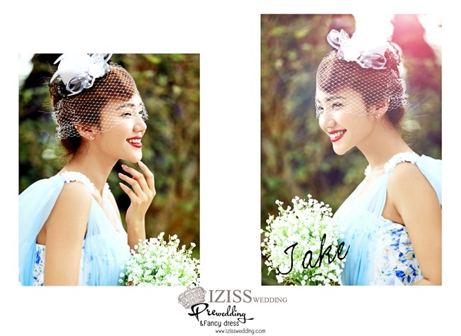 PW194 - Pre order ชุดคู่ถ่ายพรีเวดดิ้ง (prewedding dress) & ชุดแต่งงานแฟนซี (Fancy wedding dress)ชายหญิง "ธีมสีฟ้า-ขาว"