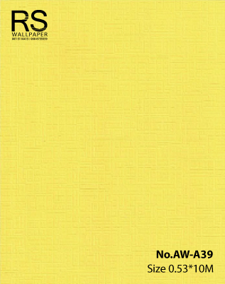 วอลเปเปอร์สีเหลือง มีเทกเจอร์ No.AW-A39