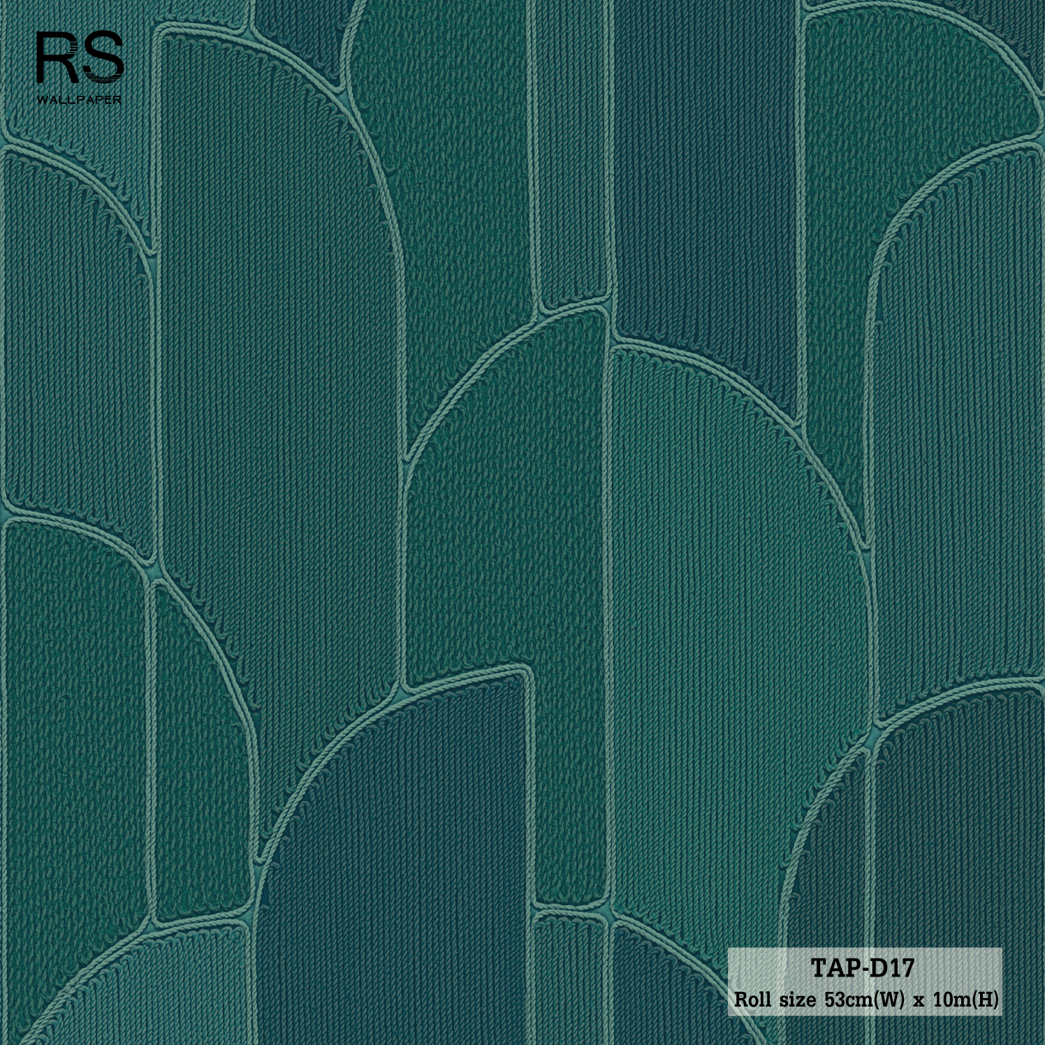 วอลเปเปอร์สไตล์โมเดิร์น สีเขียว-น้ำเงิน TAP-D17