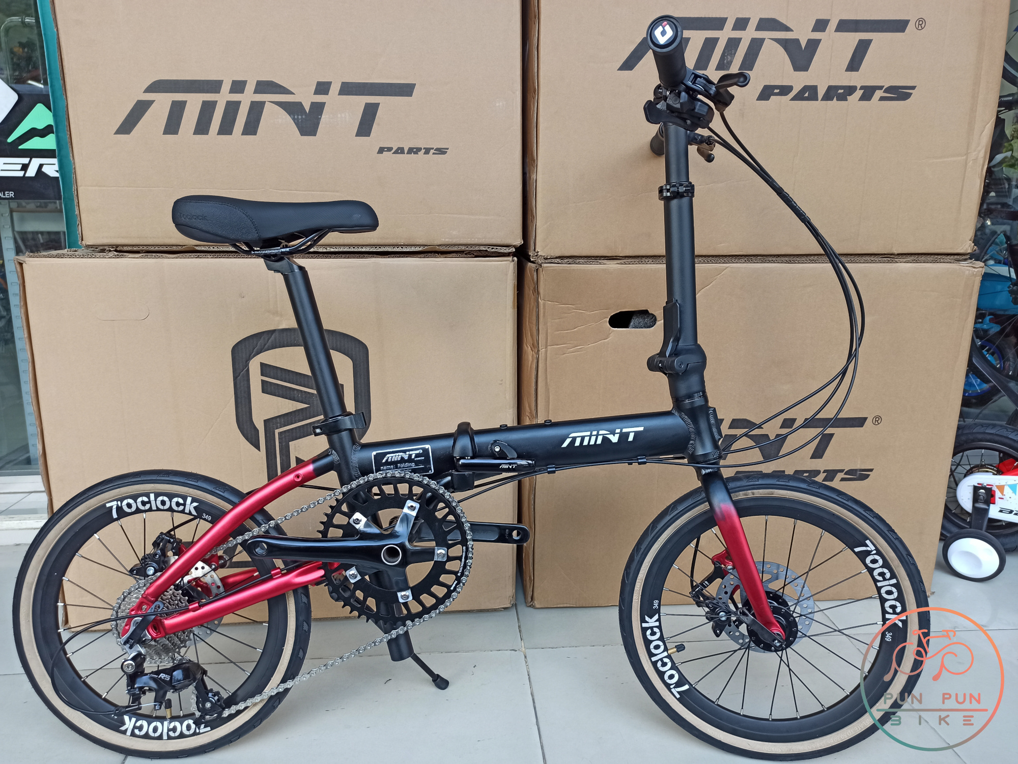 MINT : T9Disc-16"349 จักรยานพับได้ เฟรมอลูมิเนียม 9 สปีด ดิสเบรก เบาเพียง 10.3 กก