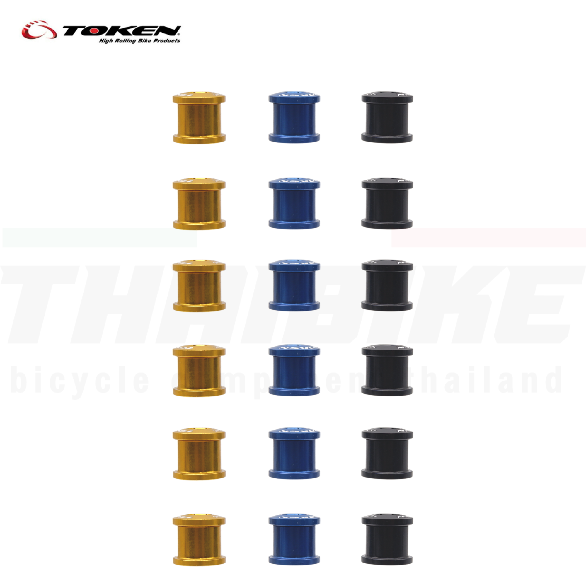 สำหรับชั้นเดียว น๊อตใบจานจักรยาน 5 ตัว Token AL-k083 Prime Alloy Chainring Bolts Prime