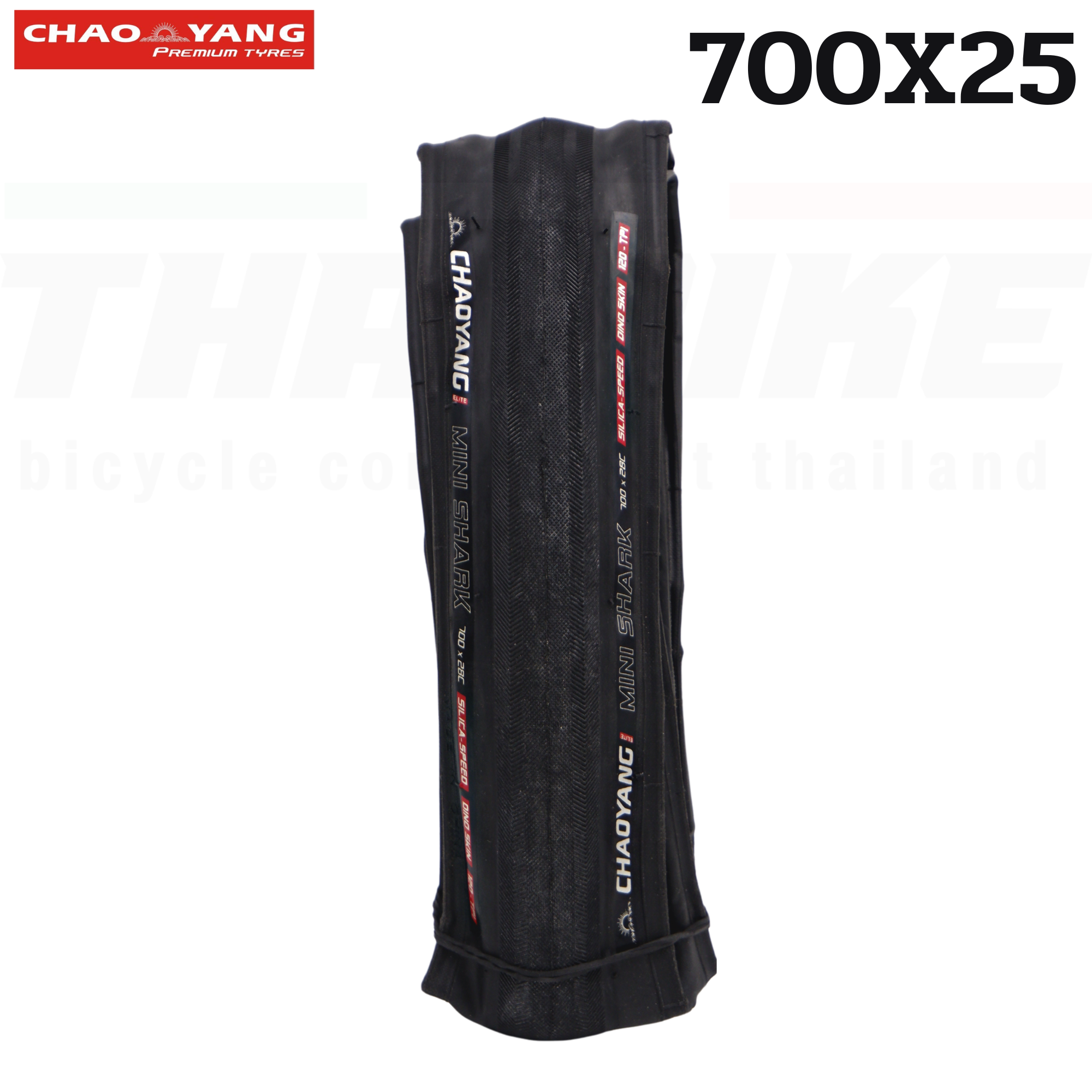 ยางนอกจักรยานเสือหมอบขอบพับ CHAOYANG MINISHARK H457 700X23 700X25 700X28