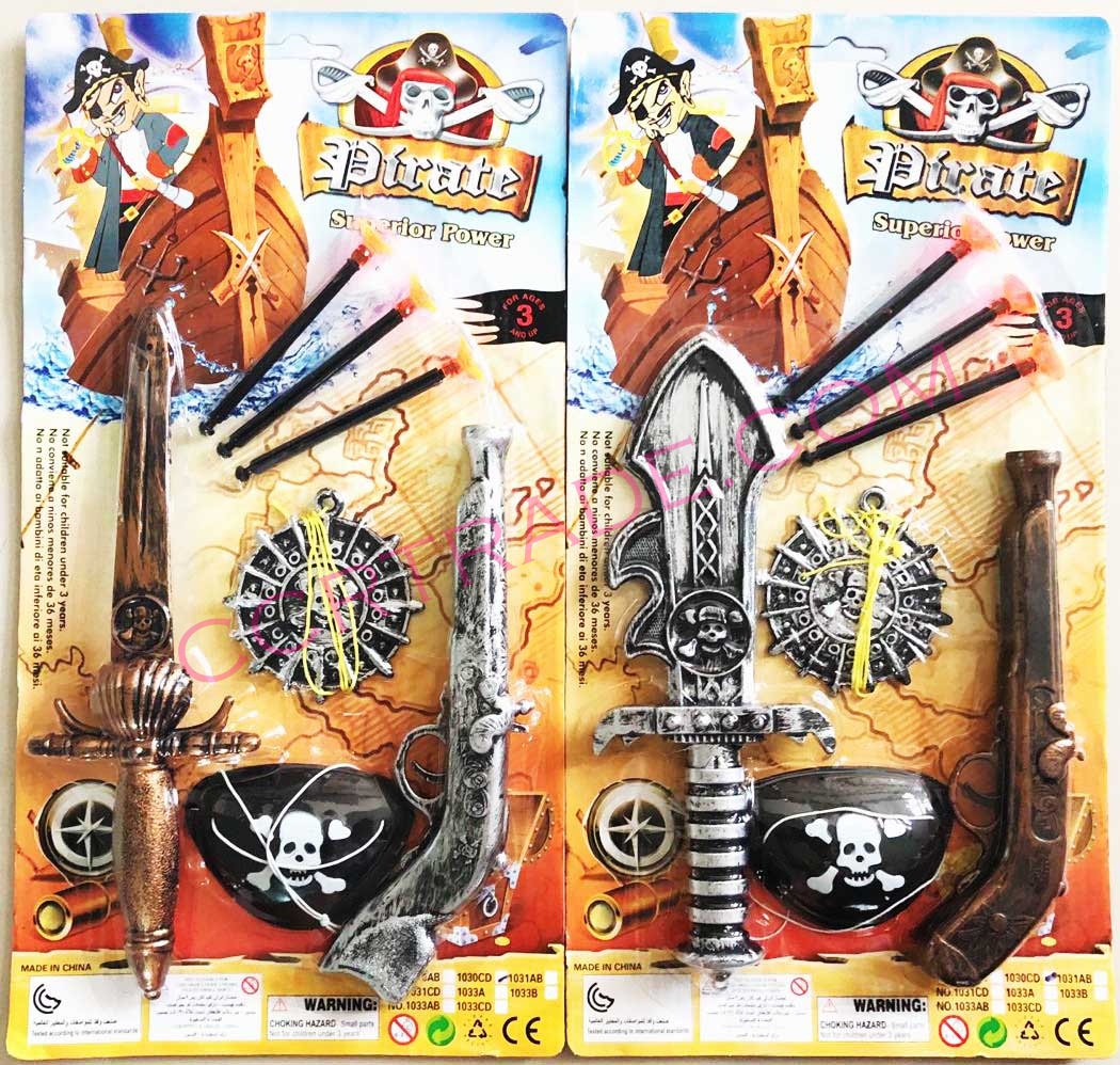 ปืนโจรสลัด+มีด+ที่ปิดตาแผงจัมโบ้ 36 ซม.