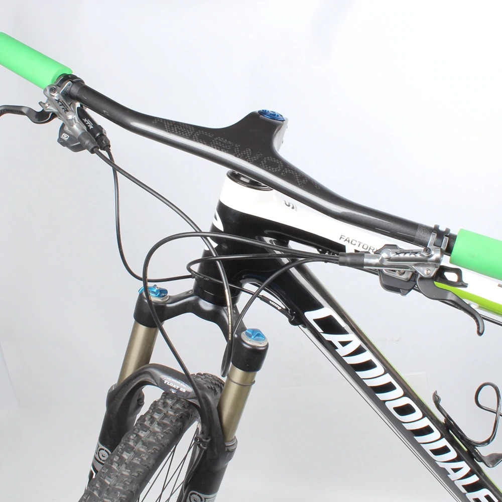 แฮนด์จักรยานเสือภูเขา คาร์บอน แบบอินทริเกตุ RACEWORK mountain bike carbon fiber