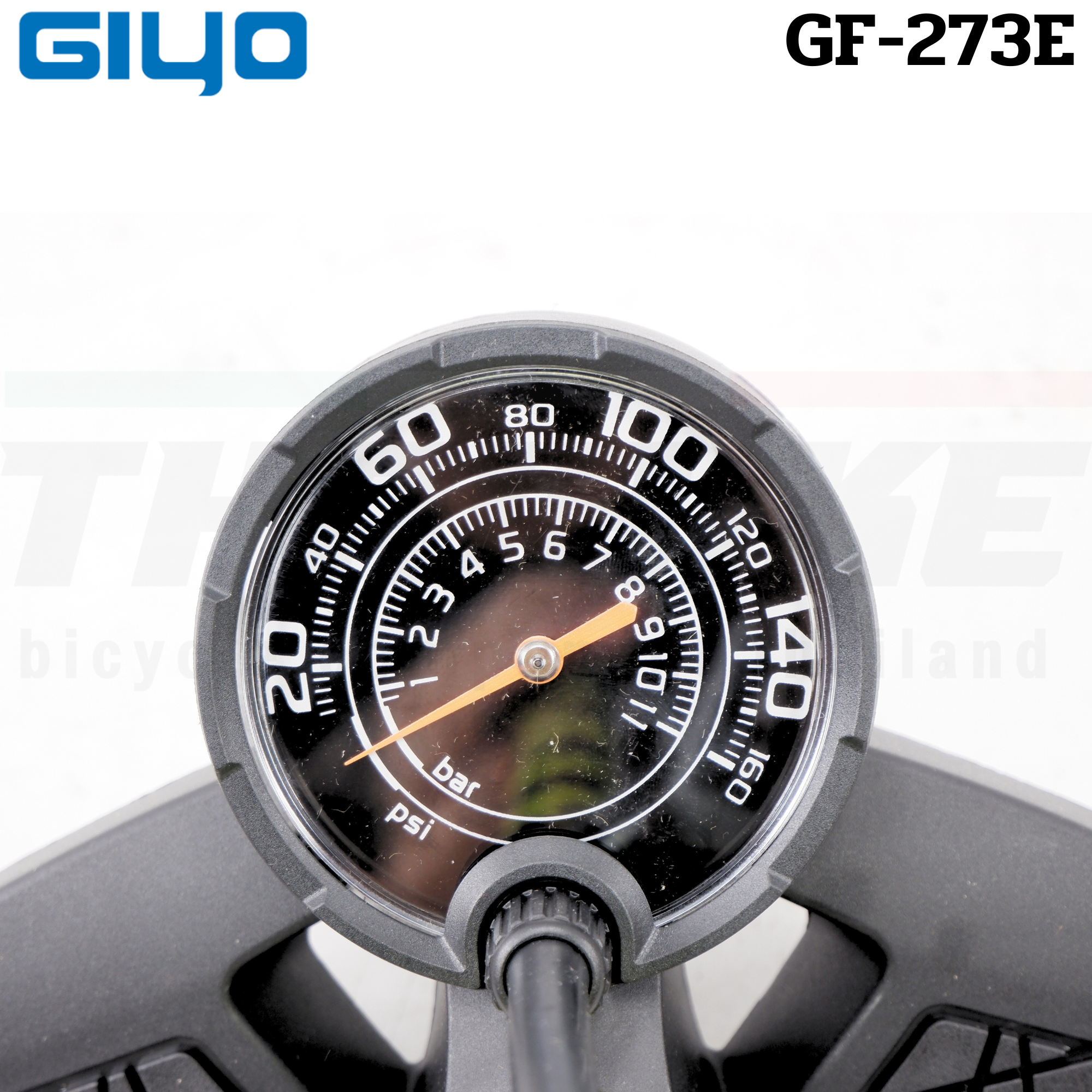 สูบจักรยานตั้งพื้นเสือหมอบ เสือภูเขา GIYO GF-273E หัวออโต้ 160PSI