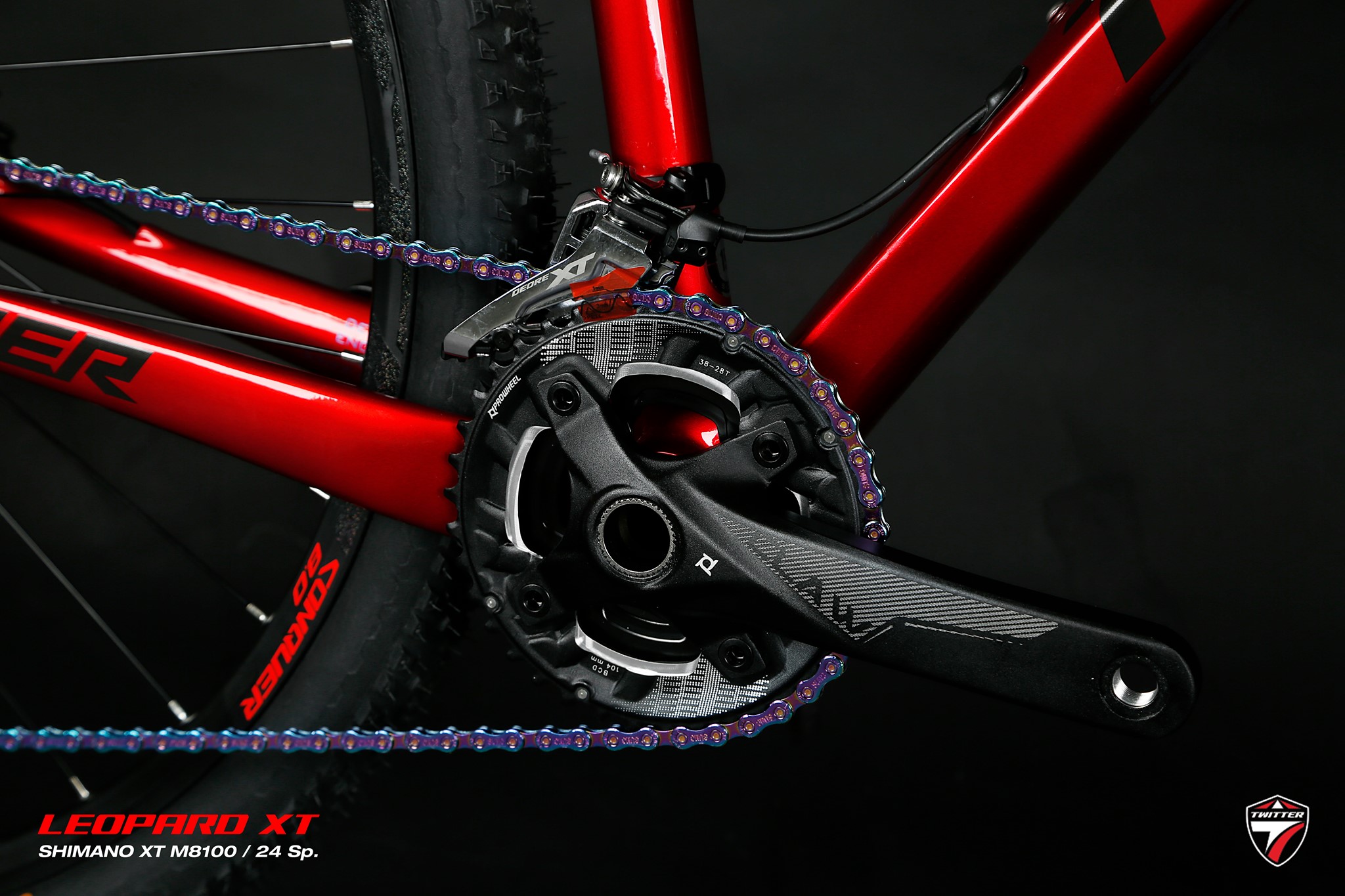 24 เกียร์ จักรยานเสือภูเขาเฟรมคาร์บอน เกียร์ชิมาโน่ใหม่ TWITTER รุ่น LEOPARD XT