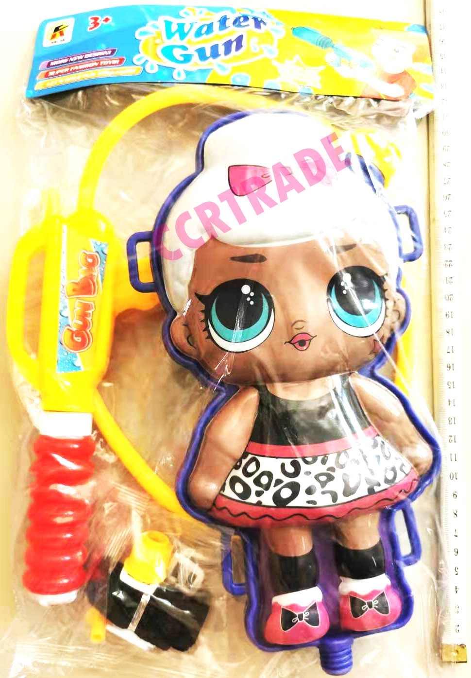 เป้ฉีดน้ำ LOL+ปืนปั้มถุงจัมโบ้ PVC 24x40 ซม.(1x3)