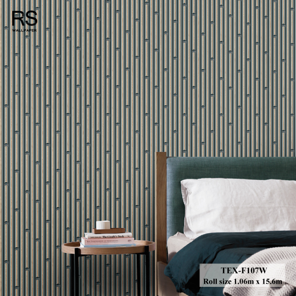 วอลเปเปอร์ ลายไม้ประยุกต์สีดำเทา TEX-F107W