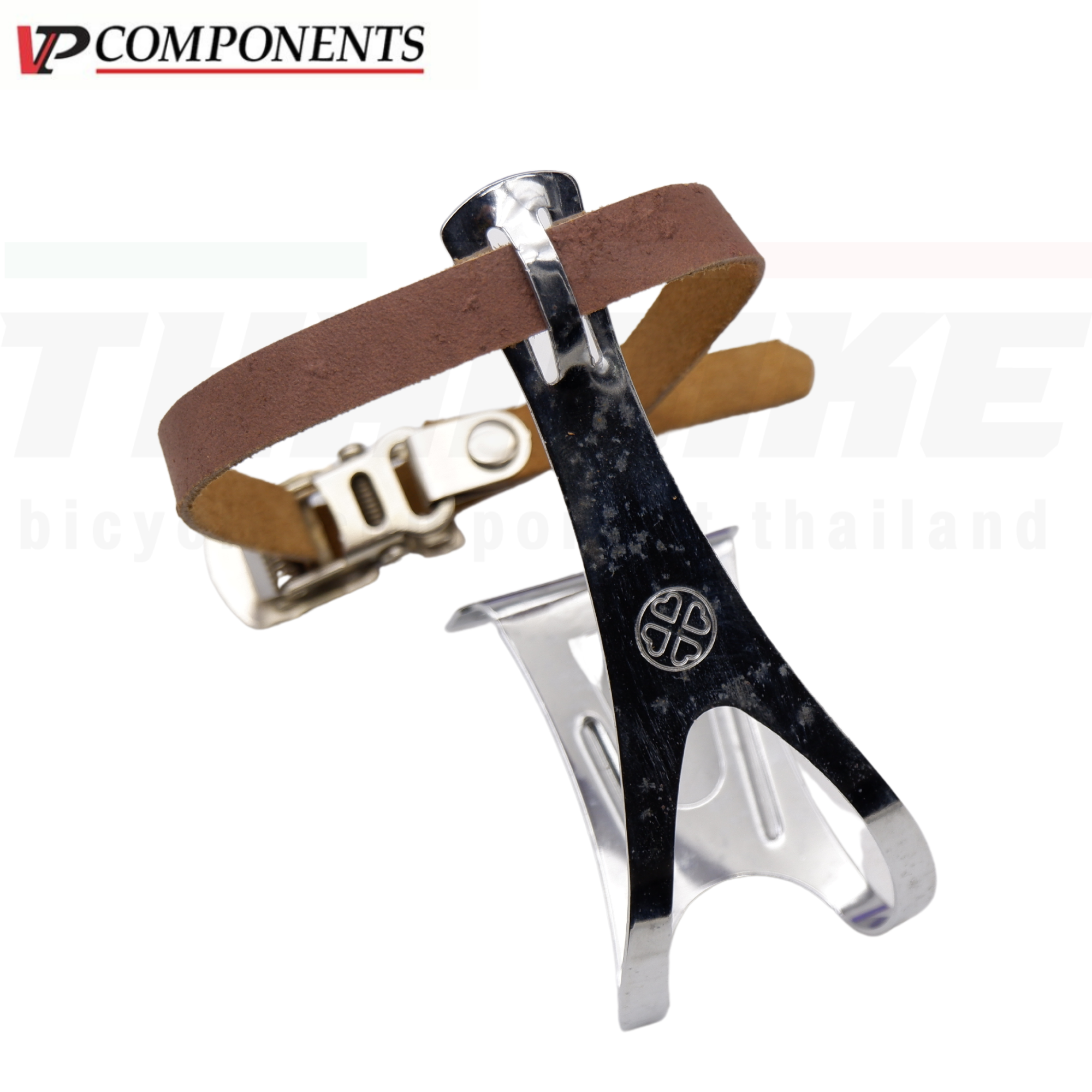 ตะกร้อติดบันไดจักรยาน 2 ข้าง VP COMPONENT Toe Clips สายหนังแท้