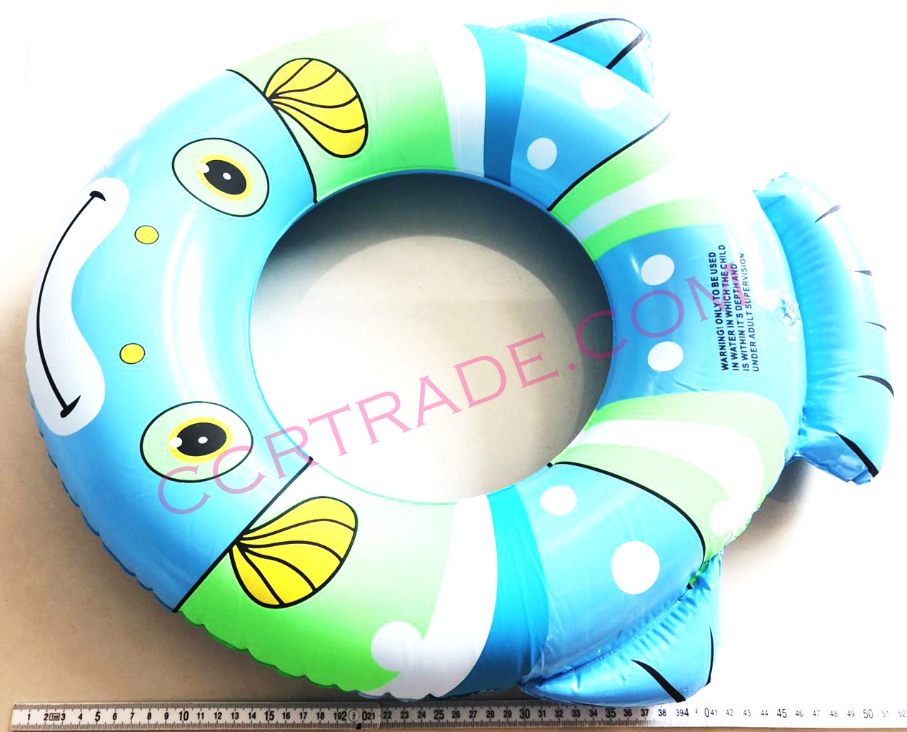 ห่วงยางเป่าลม ลายปลาการ์ตูน มีหาง 50 ซม. (1x3)