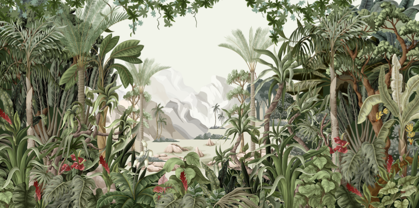 วอลเปเปอร์ภาพป่าเขตร้อน Tropical (สั่งผลิต)