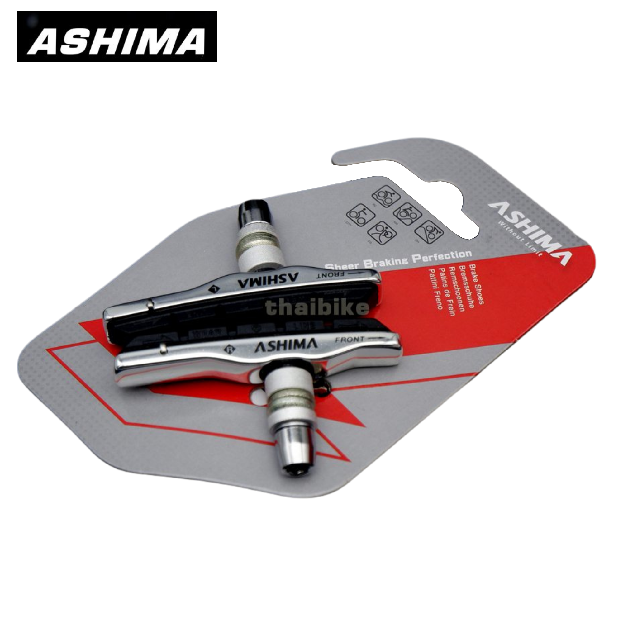 ยางเบรคจักรยานแบบวีเบรค ยี่ห้อ ASHIMA รุ่น AP445CV-P-S-AL