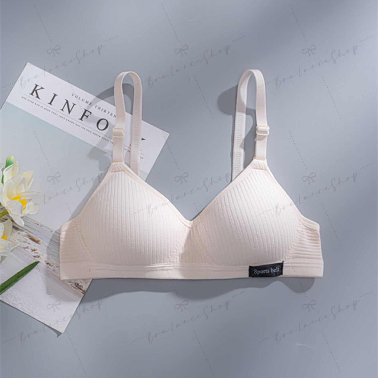 BLS✿079 บราไร้โครงผ้าร่องคอตตอน