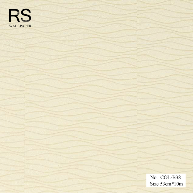 วอลเปเปอร์ ลายขวาง สีครีม No.COL-B38