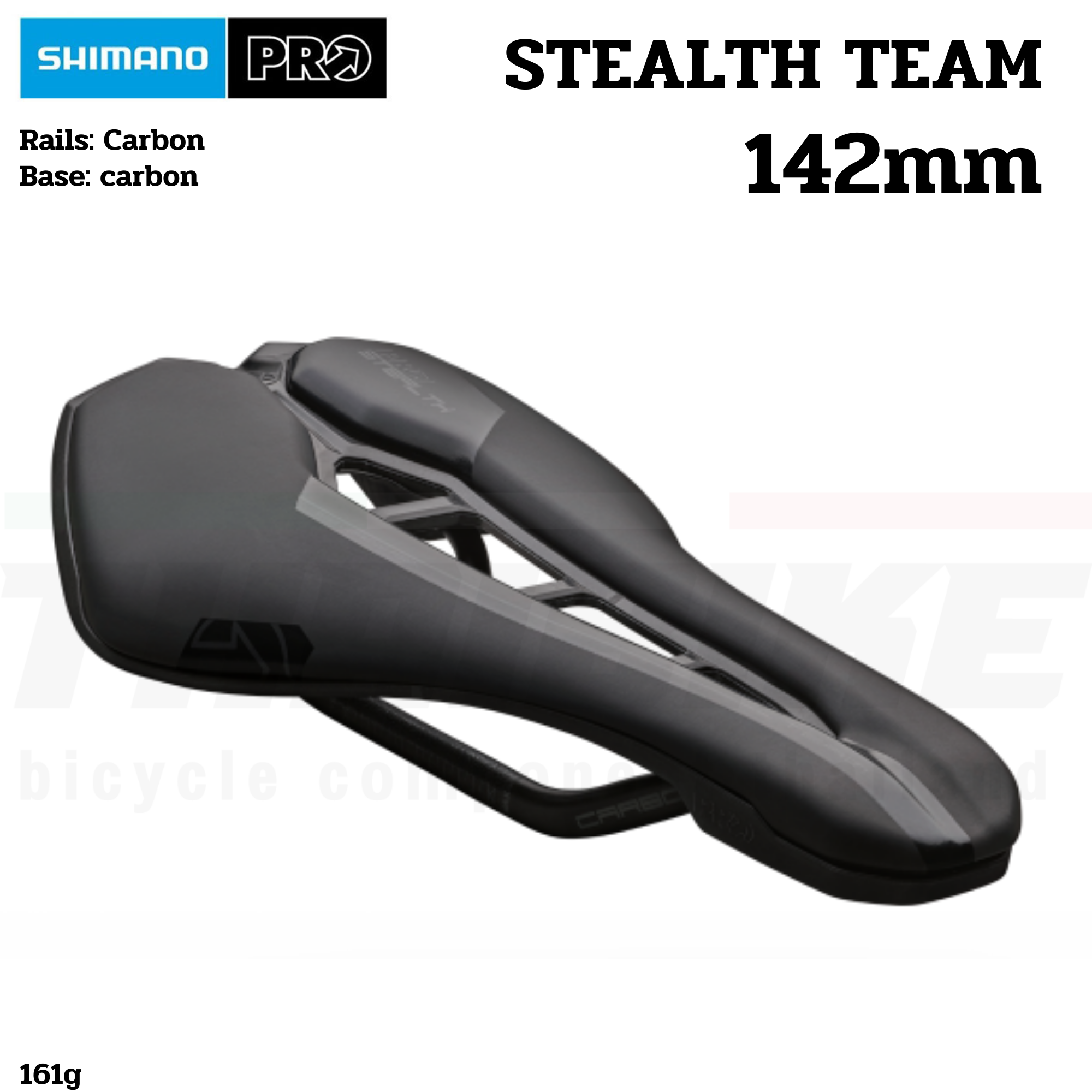 อานจักรยาน SHIMANO PRO STEALTH TEAM CARBON สีดำ รางคาร์บอน