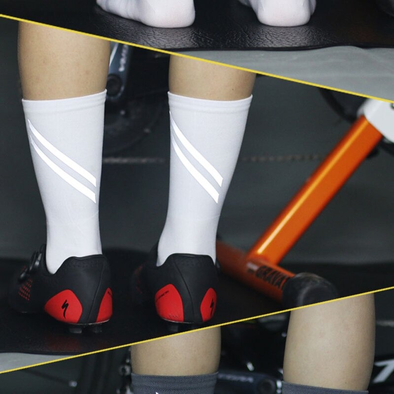 สะท้อนแสง ถุงเท้าจักรยาน ถุงเท้ากีฬาออกกำลังกาย วิ่ง DH SPORT รุ่น DH-32X สำหรับเท้าไซต์39-46