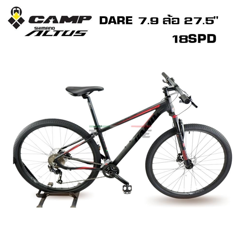 ล้อ 27.5 จักรยานเสือภูเขาเฟรม TOP อลูมิเนียมยี่ห้อ CAMP รุ่น DARE7.9 เกียร์ SHIMANO ALTUS