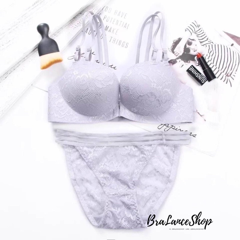 BLS✿0925 Setบรา+กกน. ชุดชั้นในลูกไม้ตะขอหน้า