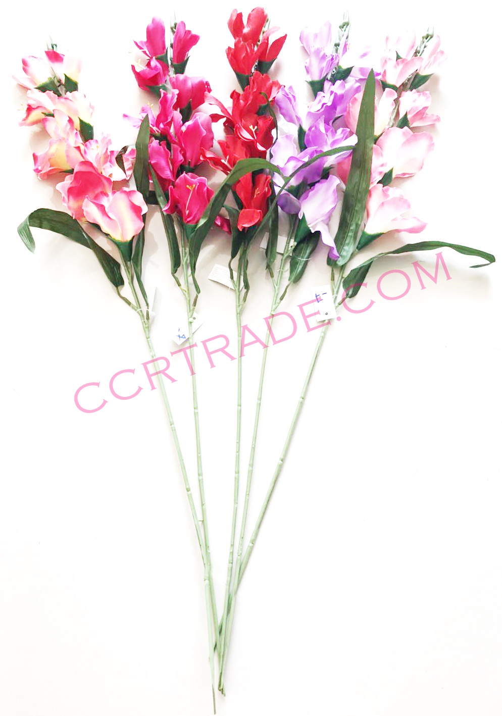 ดอกกล้วยไม้ 8 ดอกก้านยาว คละสี 78 ซม.