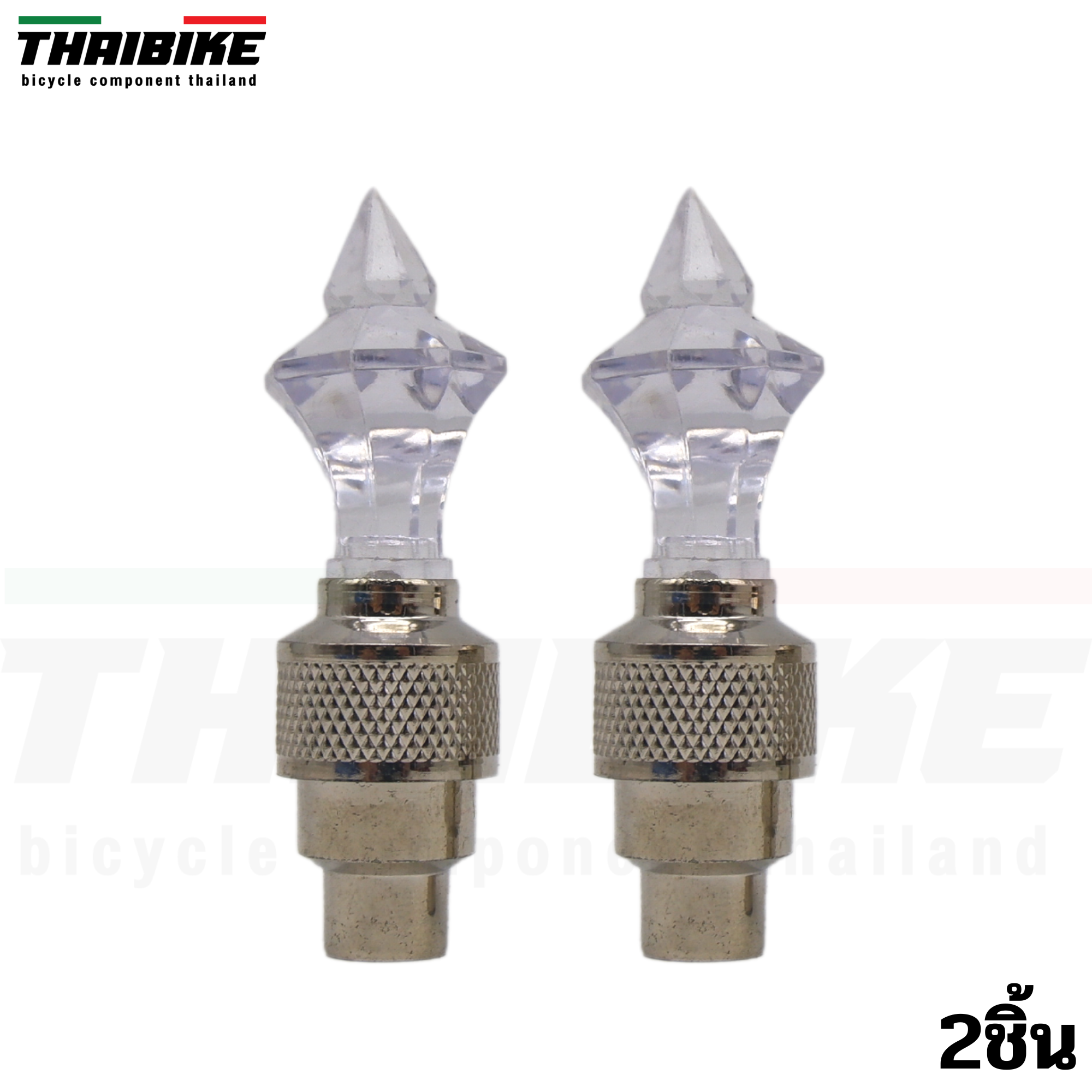 ไฟติดจุ๊บล้อจักรยานไฟสีสลับ ติดอัตโนมัติ LED Tire Valve Dust Cap Spoke Flash Light