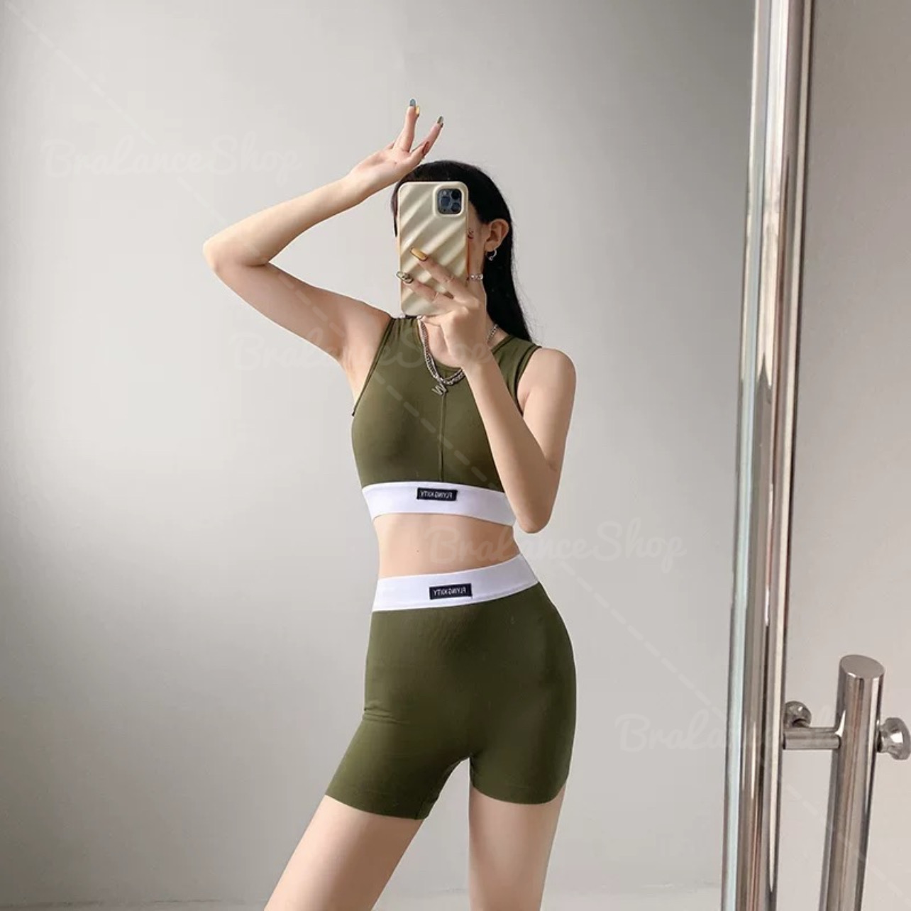 BLS✿B90 ชุดสปอตออกกำลังกายขาสั้น