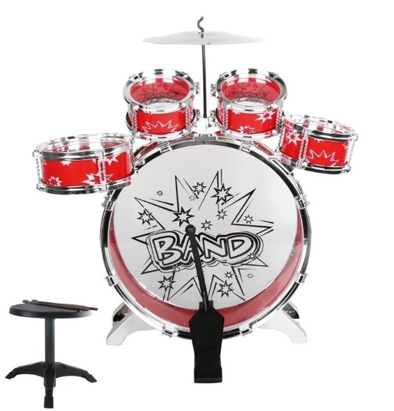 กลองชุดเด็ก 5 ชิ้น+เก้าอี้นั่งกล่องจัมโบ้ 70 ซม.