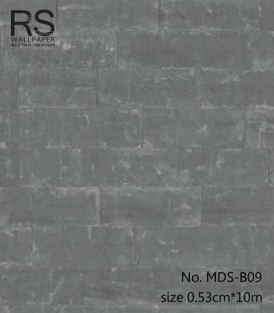 วอลเปเปอร์ ลายอิฐดำ No. MDS-B09