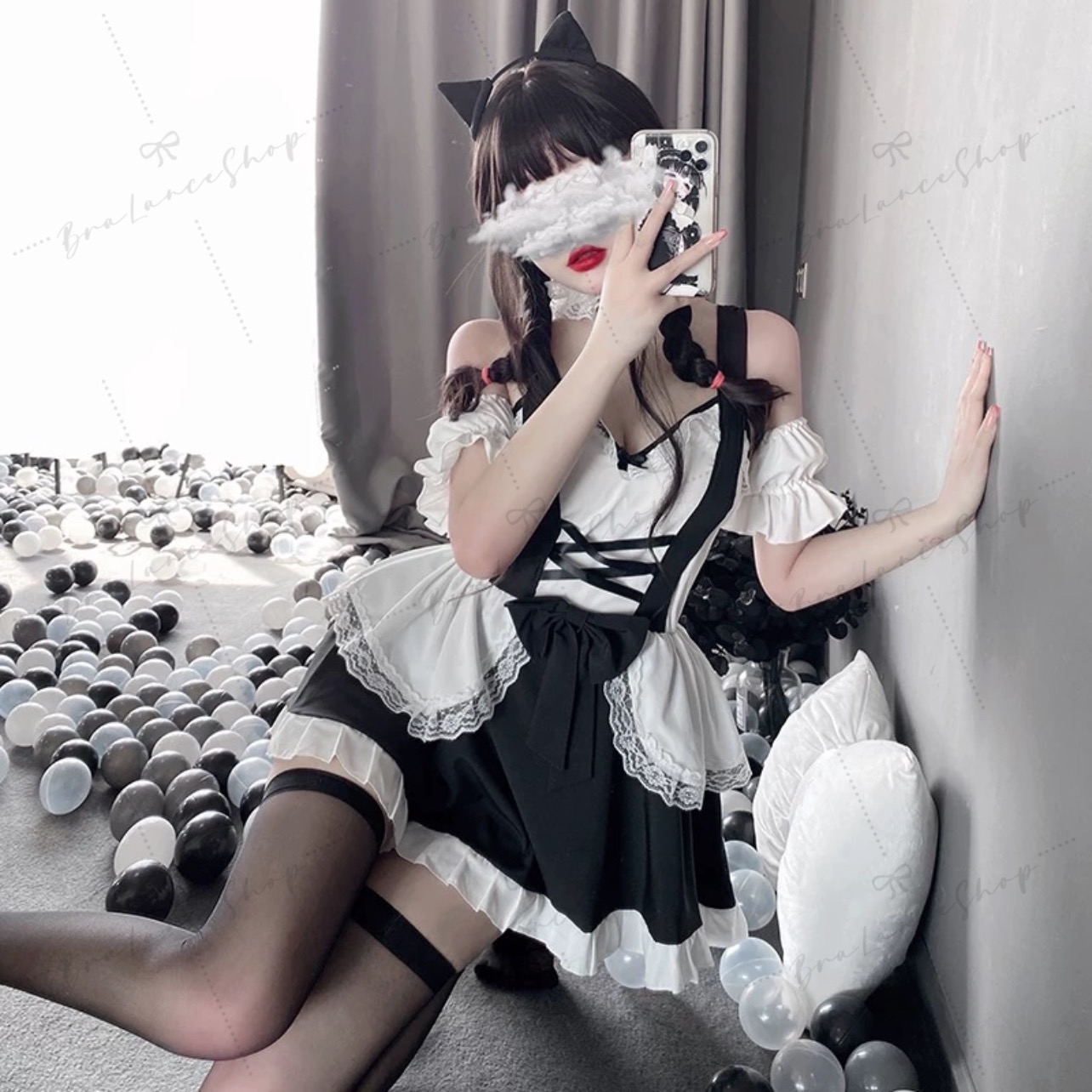 BLS✿2528 ชุดคอสเพลย์เมดแม่บ้าน ฮาโลวีน