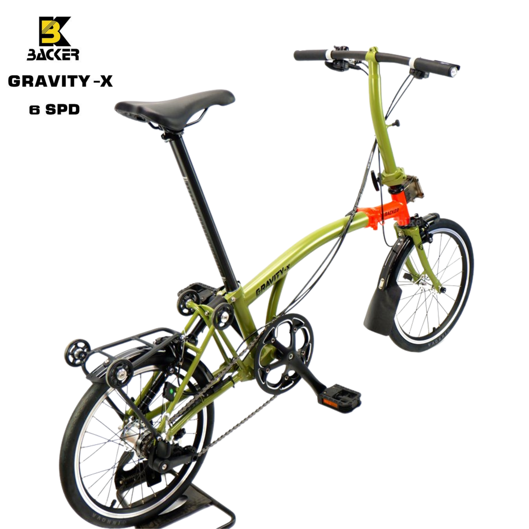 จักรยานพับ BACKER รุ่น Gravity-X รุ่น 6 สปีด แฮนด์ตรง