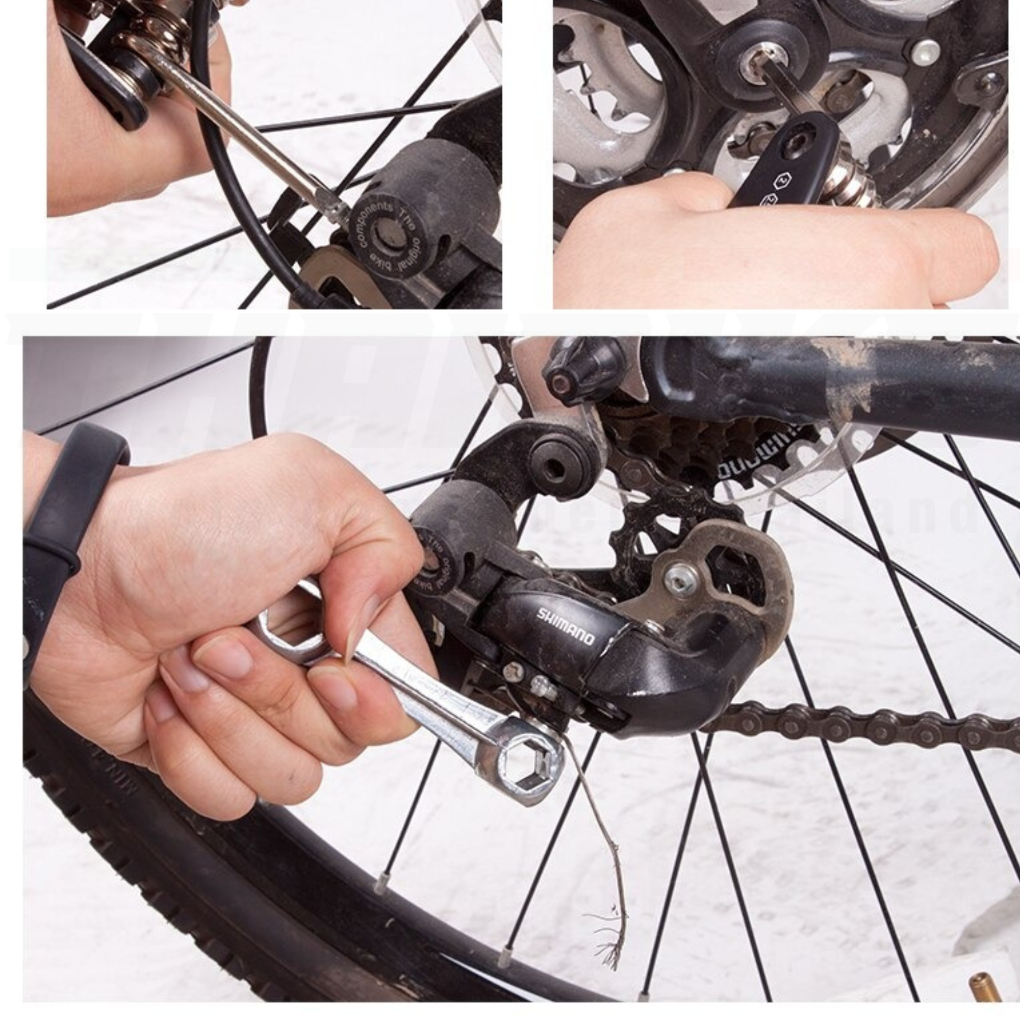 ชุดเครื่องมือซ่อมจักรยาน SAHOO พร้อมชุดปะแบบกระเป๋า พกพาได้ สูบ ประแจ งัดยาง