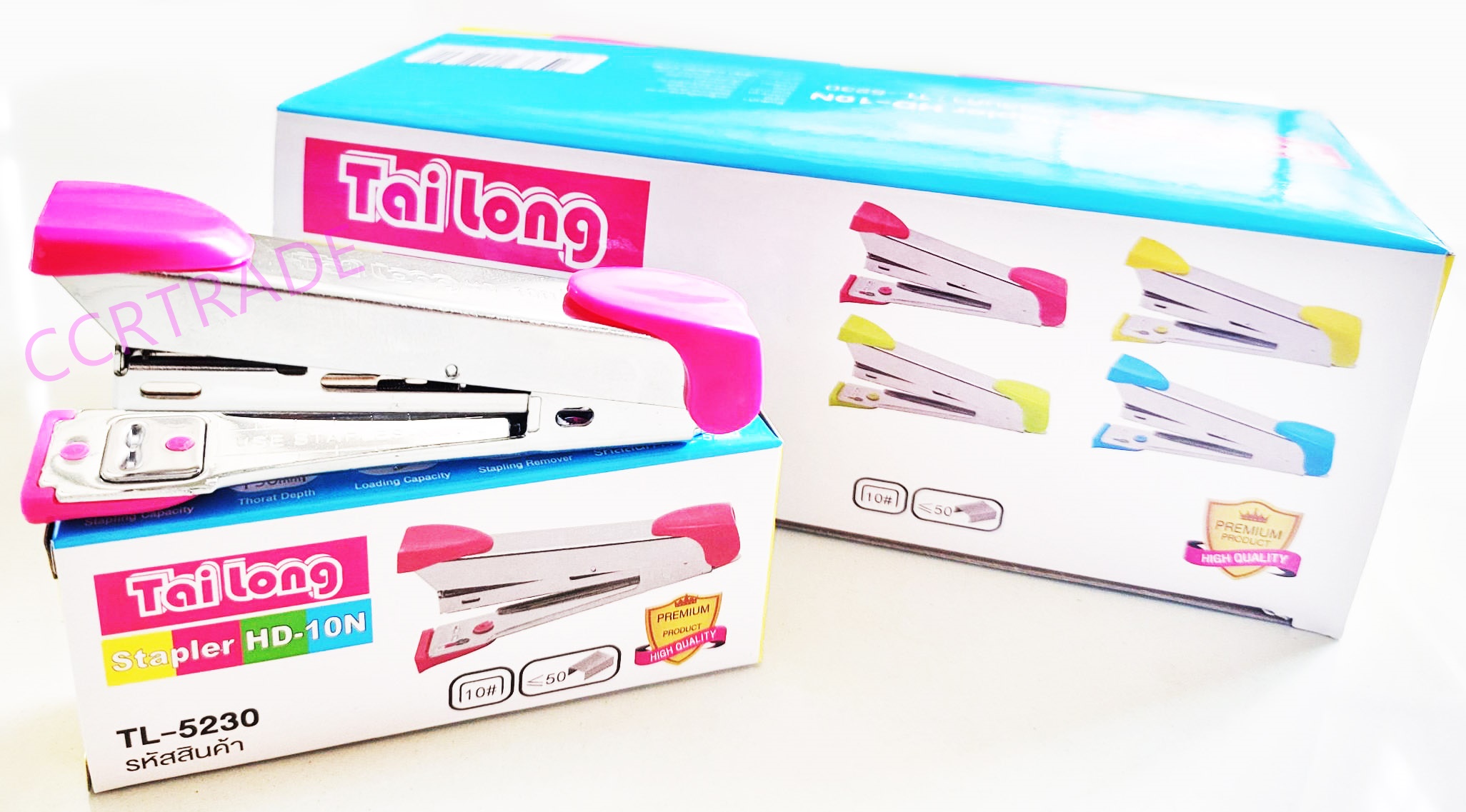 แม็กซ์เหล็กสีสดกล่อง 9.5 ซม.