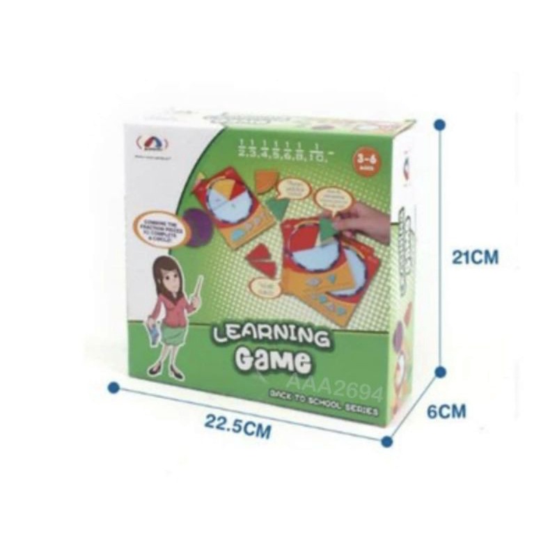 เกมเศษส่วน เกมคณิตศาสตร์ learning game พร้อมส่งจากไทย