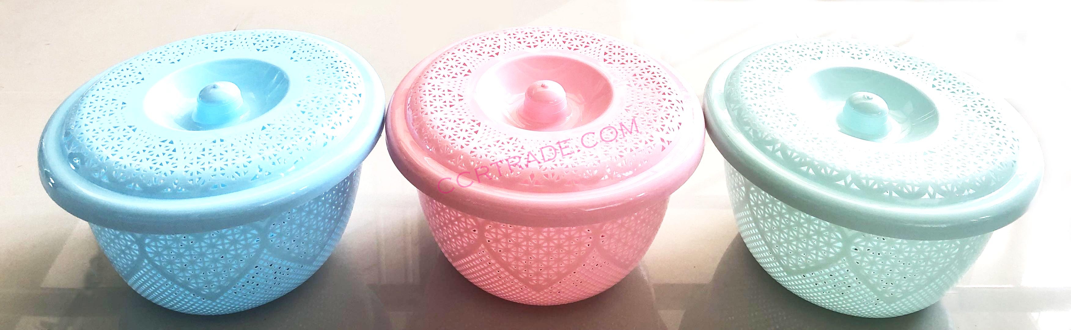 ตะกร้าฉลุจัมโบ้ มีฝาปิด 12.5x22 ซม.