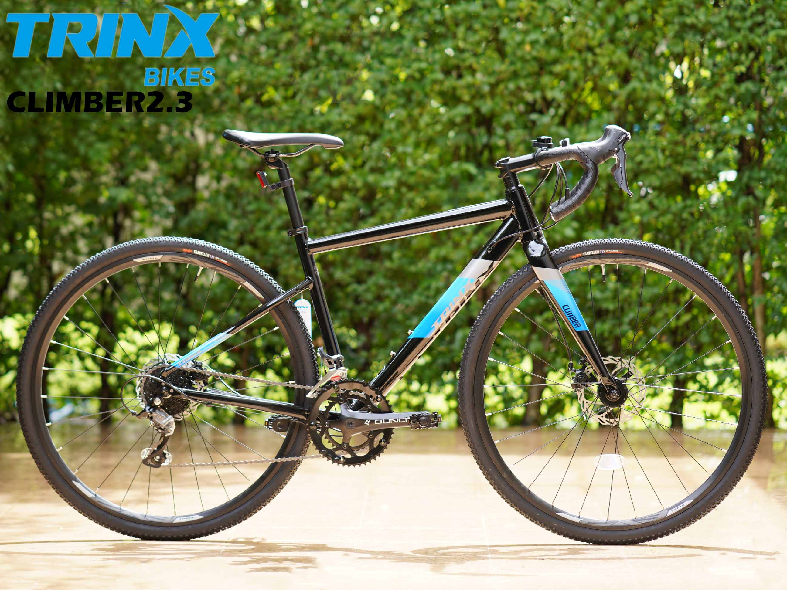 TRINX : CLIMBER 2.3 เสือหมอบ GRAVEL BIKE เฟรมอลูมิเนียม เกียร์ SHIMANO SORA 18 สปีด ดิสเบรกเคเบิ้ล ดุมซีลแบริ่ง