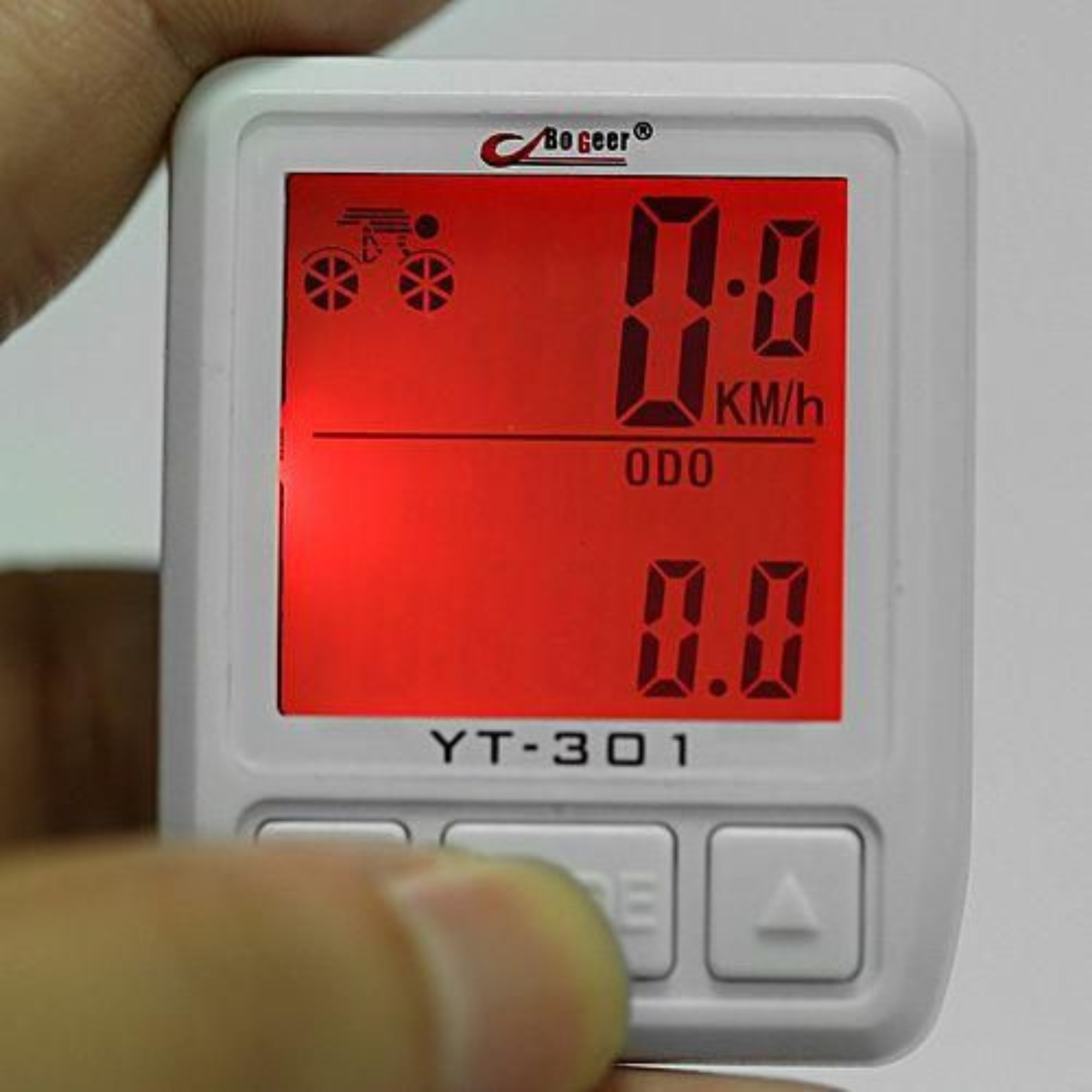 ไมล์จักรยานแบบมีสาย BOGEER YT-829 มีไฟ วัดระยะทาง วัดเร็ว(กล่องไม่สวย)