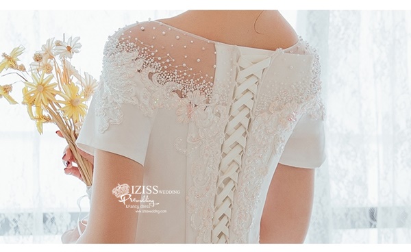 BR351 **พรีออเดอร์**ชุดแต่งงาน&ชุดเจ้าสาวแบบยาวอลังการ สีขาวเกรดพรีเมี่ยม หรูหราน่ารัก สวยโดดเด่นไม่ซ้ำใคร