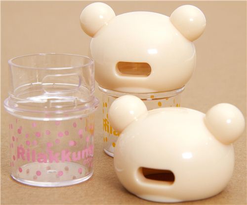 ++พร้อมส่ง++ ขวดใส่ผงโรยข้าว เกลือ หรือพริกไทย ลาย โคะรีแลคคุมะ (สีชมพู) สินค้า 1 แพ็ค มี 2 ขวด สินค้านำเข้าจากญี่ปุ่นแท้ค่ะ